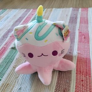 Pink Stuffed Plush Animal with Sprinkles Takonyaki Sprinkles Cupcake Plush